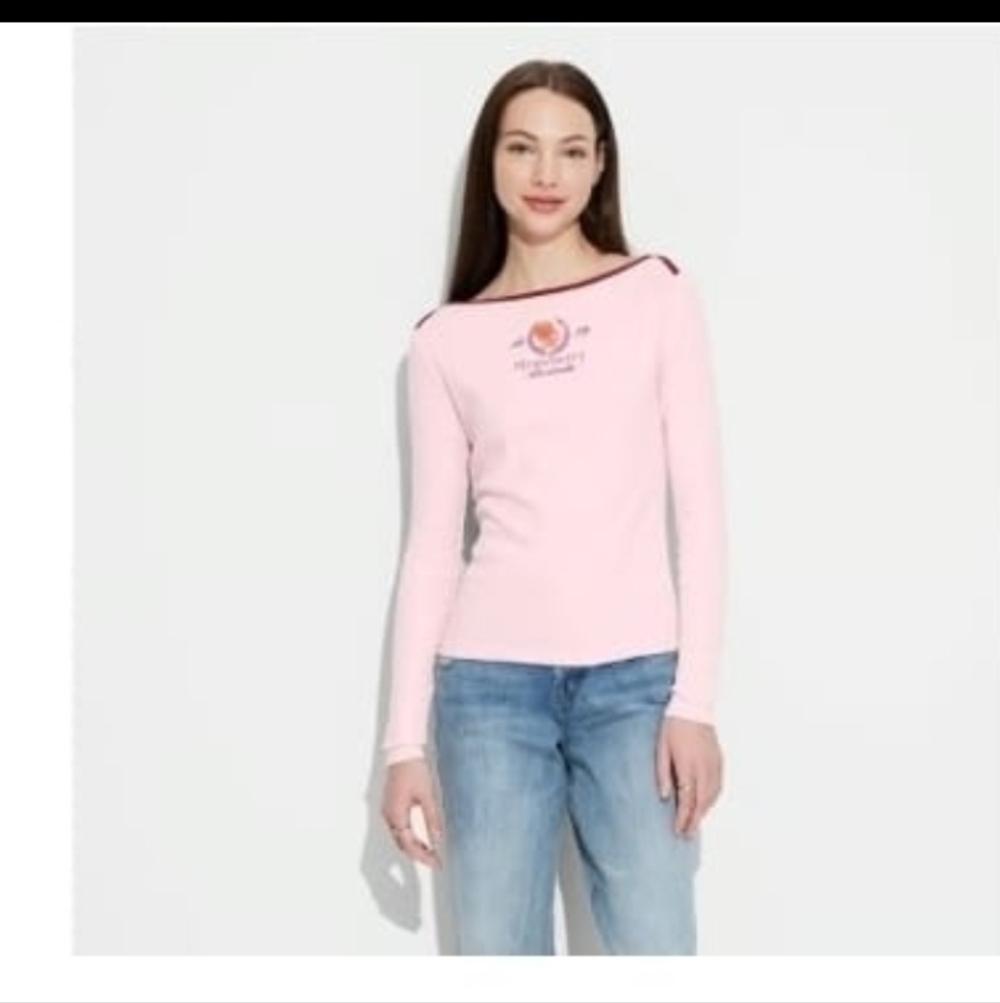 Strawberry Shortcake Women's Graphic Long Sleeve Light Pink T-Shirt